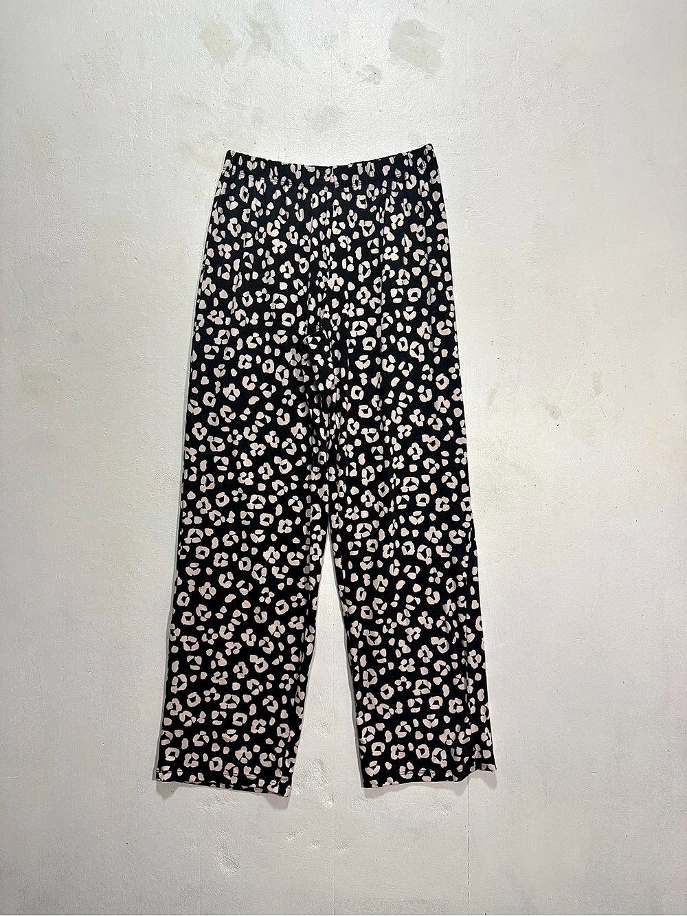 kate spade Animal Print Straight Leg pajama Pants in Black & Pink Size Small